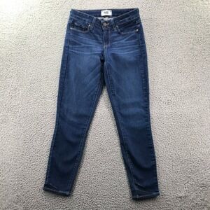 PAIGE Size 26 Verdugo Crop Low Rise Stretch Medium Wash Denim Jeans